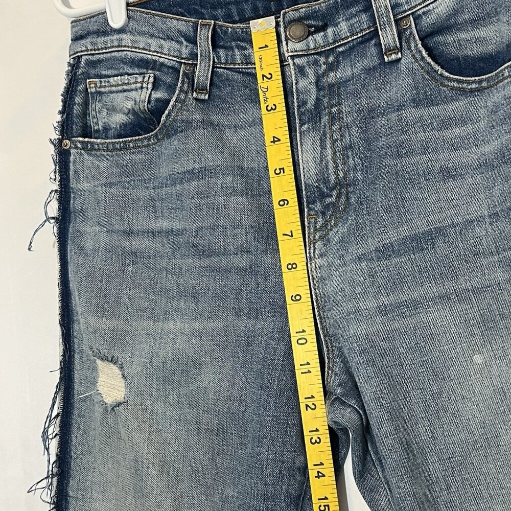 Hudson Anthropologie Jessy Boyfriend High Waist Jeans Size 29 Distressed Blue - Picture 6 of 16